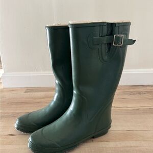 Muck Boot Original Green Tall Rain Boots with Buckle